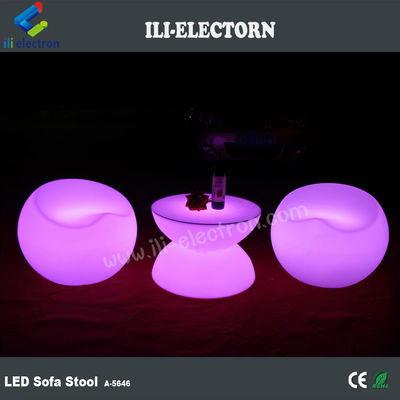 Komersial Plastik LED Lounge Furniture Gaya Modern Untuk Acara