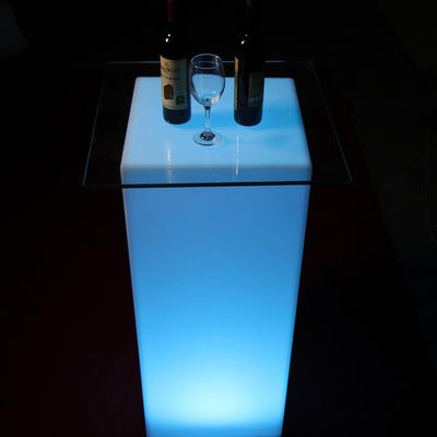 Meja furnitur modern RGB LED dengan baterai lithium yang dapat diisi ulang
