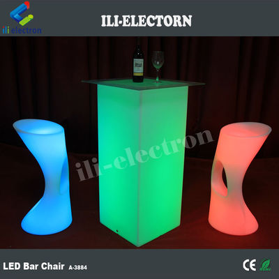 Meja furnitur modern RGB LED dengan baterai lithium yang dapat diisi ulang