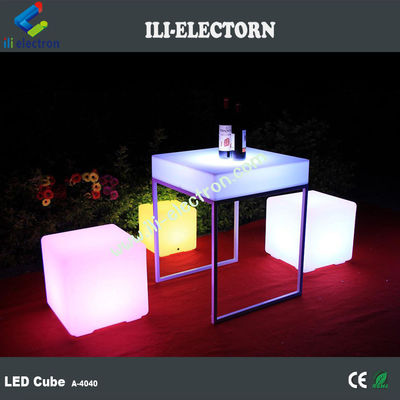 Muti-Color LED Terang Kubu Bangku 40 Cm remote control isi ulang