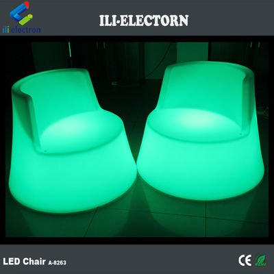 100% PE Plastik isi ulang RGB diterangi led kuda laut bersinar kursi dek