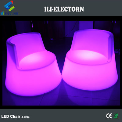 100% PE Plastik isi ulang RGB diterangi led kuda laut bersinar kursi dek