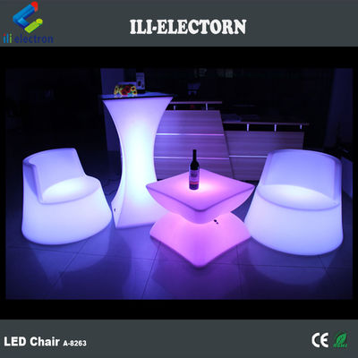 100% PE Plastik isi ulang RGB diterangi led kuda laut bersinar kursi dek