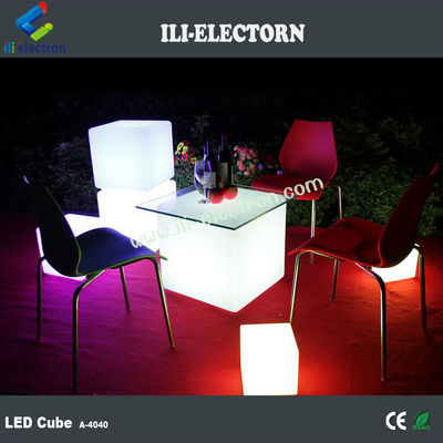LED bercahaya Kubi bangku kursi kubus