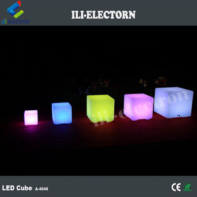 Solid LED Glow Cubes / Glowing Cube Stools Side Table / Lighted Glow Accent Piece