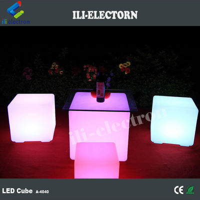 PE plastik berubah warna tercahaya Solid LED Glow Kubus
