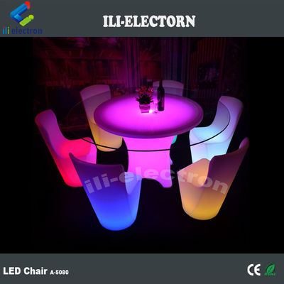 Furnitur LED kursi makan malam multi-warna berubah dipimpin