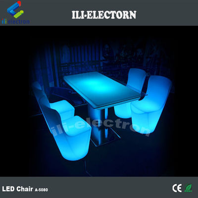 Furnitur LED kursi makan malam multi-warna berubah dipimpin