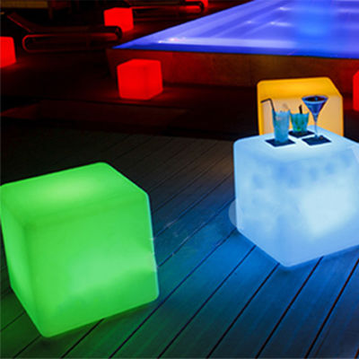 PE plastik menyalakan 3d led kubus