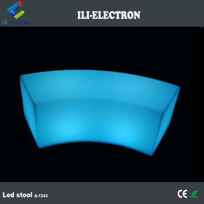 Furnitur LED luar yang cerdas dipimpin bangku melengkung