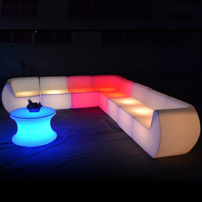 Furnitur sofa modern dari plastik PE LED