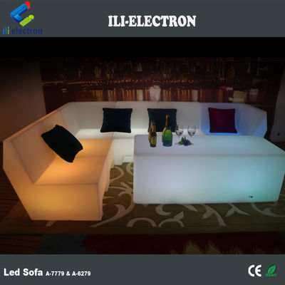 Furnitur sofa modern dari plastik PE LED