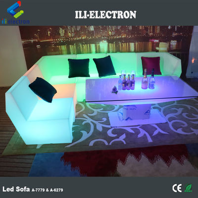 Furnitur sofa modern dari plastik PE LED