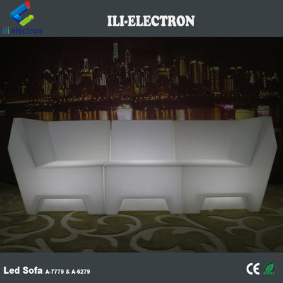 Furnitur sofa modern dari plastik PE LED