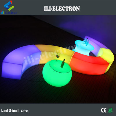 waterproof Color Changing Cube Chair dengan baterai lithium isi ulang