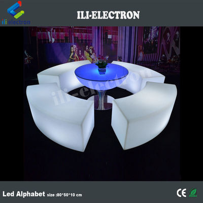 waterproof Color Changing Cube Chair dengan baterai lithium isi ulang