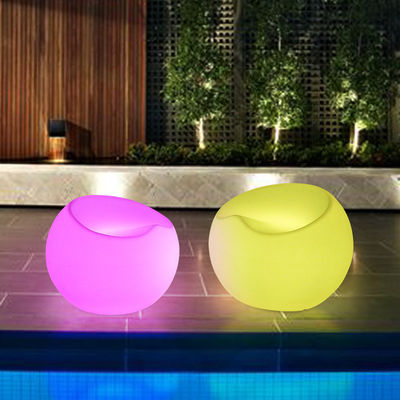 Modular Mengubah Warna Kursi Puff Plastik Furnitur Lounge Led Light Up Sofa