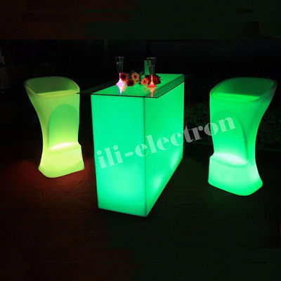 Bentuk persegi panjang Tabel Bar Terang Waterproof Untuk Taman Luar