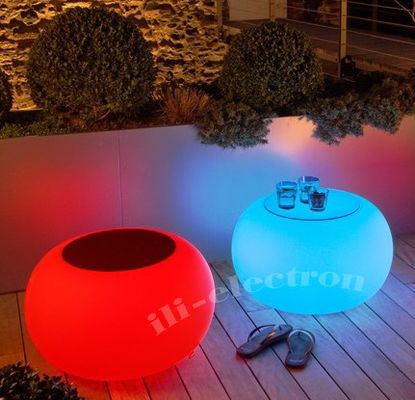 Led lampu aksen meja Bar bulat LED menyala Bar Meja