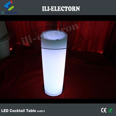 Plastik Led Tercahaya Ice Bucket Table w/Glass untuk klub malam