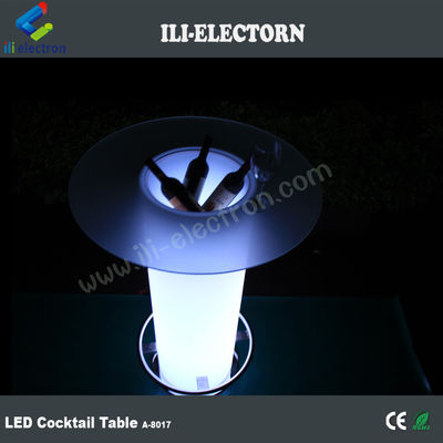 Outdoor High Top Patio Lighting LED Ice Bucket Cruiser Meja