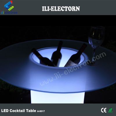 Outdoor High Top Patio Lighting LED Ice Bucket Cruiser Meja