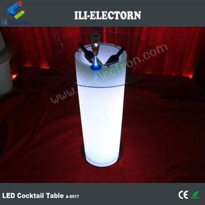 Outdoor High Top Patio Lighting LED Ice Bucket Cruiser Meja