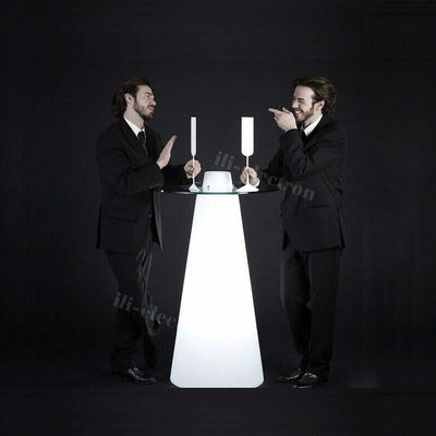 High top RGB pencahayaan bar furnitur dipimpin meja koktail