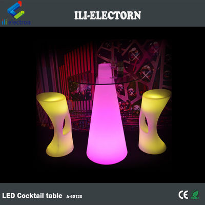 High top RGB pencahayaan bar furnitur dipimpin meja koktail
