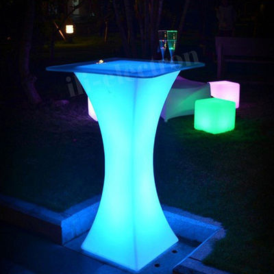 Meja LED yang berkedip untuk pernikahan, meja resepsi, meja yang bercahaya dengan LED
