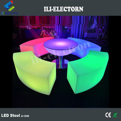 Gaya Romantis Bergaya Led Bar Coffee Round Cocktail Meja bahan IP54 PE