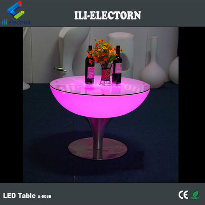 Gaya Romantis Bergaya Led Bar Coffee Round Cocktail Meja bahan IP54 PE