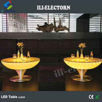 Gaya Romantis Bergaya Led Bar Coffee Round Cocktail Meja bahan IP54 PE