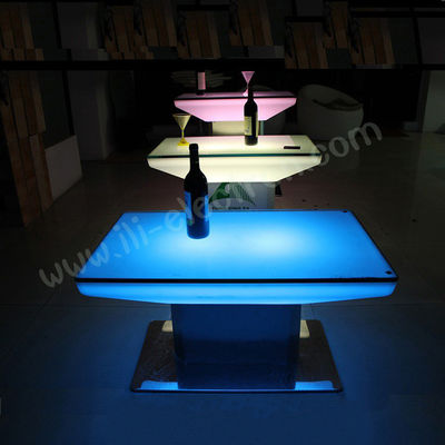 LED Furniture Plastik Bar Meja bersinar untuk Hotel Villa