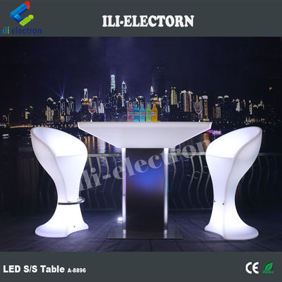 LED Furniture Plastik Bar Meja bersinar untuk Hotel Villa