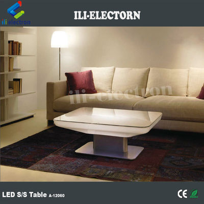 furnitur bar LED berwarna-warni lampu meja bercahaya meja kopi
