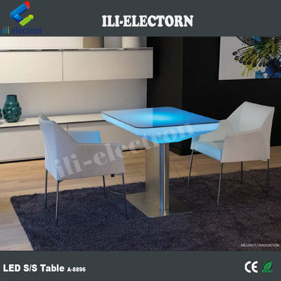 furnitur bar LED berwarna-warni lampu meja bercahaya meja kopi