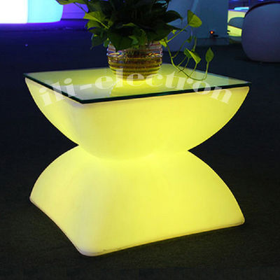 meja bar LED bercahaya led meja kopi hotel plastik