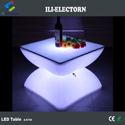meja bar LED bercahaya led meja kopi hotel plastik