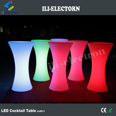 IP 65 PE plastik Taman RGB dipimpin bercahaya meja bar koktail untuk pesta dan acara