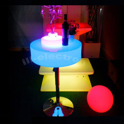 Plastik LED Cahaya Cocktail Meja, Cahaya Up Bar Meja 16 Warna Berubah OEM
