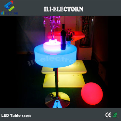 Plastik LED Cahaya Cocktail Meja, Cahaya Up Bar Meja 16 Warna Berubah OEM