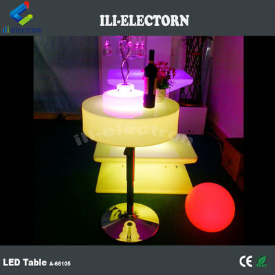 Plastik LED Cahaya Cocktail Meja, Cahaya Up Bar Meja 16 Warna Berubah OEM