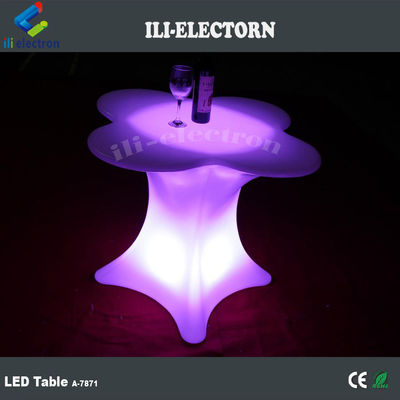 Bunga berbentuk LED Glow Furniture Meja Kopi Untuk Komersial