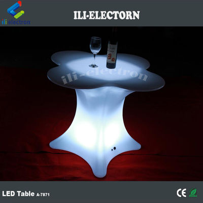 Bunga berbentuk LED Glow Furniture Meja Kopi Untuk Komersial