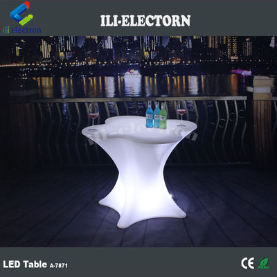 Bunga berbentuk LED Glow Furniture Meja Kopi Untuk Komersial