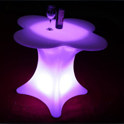 Meja berbentuk bunga yang diterangi led bar furnitur