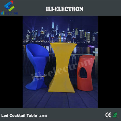 Meja acara plastik warna oranye dipimpin furnitur luar