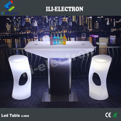 Outdoor&amp; Indoor Mengubah Warna Plastik Square LED Meja Makan