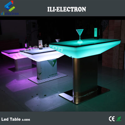 Outdoor&amp; Indoor Mengubah Warna Plastik Square LED Meja Makan